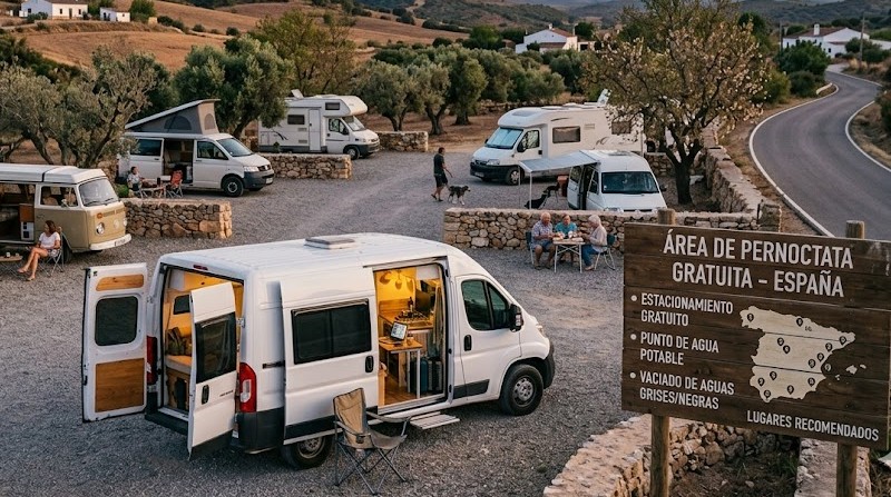 Áreas de pernocta gratuitas en España: la guía definitiva